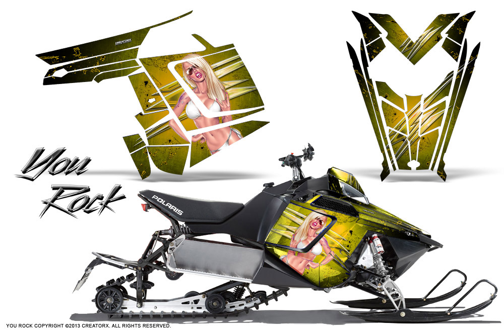 Polaris Rush Graphics Kit You Rock Yellow